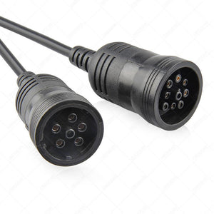 Planet Gates Truck Diagnose Interface Female 16 Pin OBD2 6 & 9 Pin Adapter Cable for Automotive Diagnostic Tool Scanner Tool Truck diagnostic