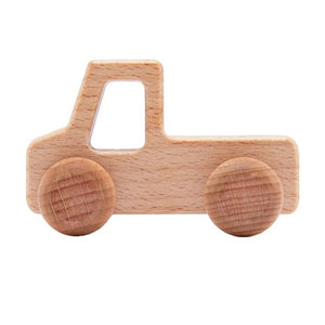 Planet Gates Truck style 1 Wooden Child Block For Babies BPA Free Organic Beech Animal Shape Baby Toy Car Montessori Toys Brain Game Handmade Crafts Gifts