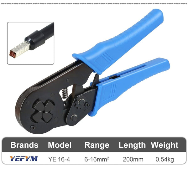 Planet Gates Tubular Terminal Crimping Pliers HSC8 6-4/6-6/16-6（max 0.08-16mm²）wire mini Ferrule crimper tools YEFYM Household electrical kit