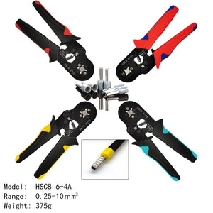 Planet Gates Tubular Terminal Crimping Tool Mini Electrician's Pliers Hand Tools HSC8 6-4 0.06-10mm2 28-7AWG High Precision Pliers Set