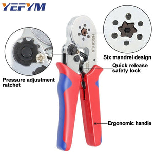 Planet Gates Tubular Terminal Crimping Tools Mini Electrical Pliers HSC8 6-4A/6-4 0.25-10mm² 23-7AWG 6-6 0.25-6mm² High Precision Clamp Sets