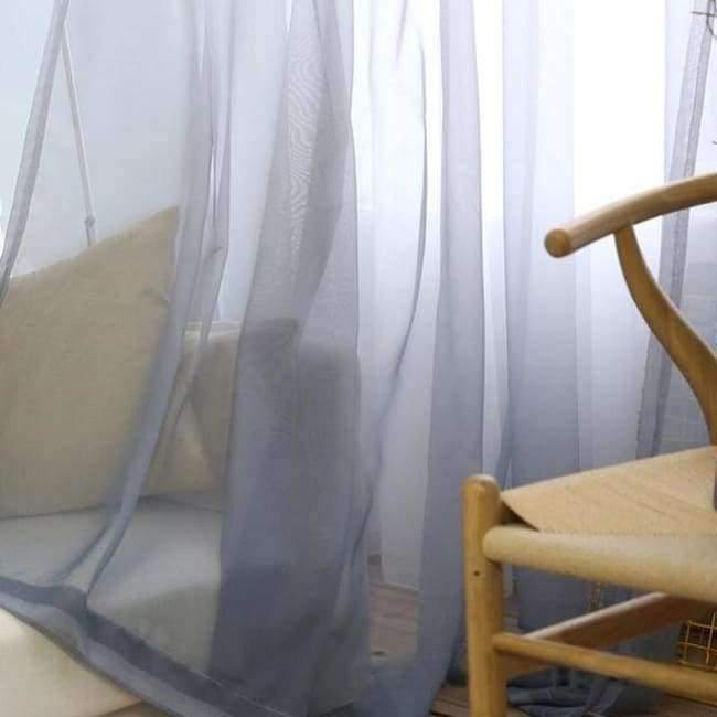 Planet Gates Curtains Gradient Color Print Voile Gray Window Modern Living Room Curtains Tulle Sheer Fabrics Rideaux Cortinas T&185 #30