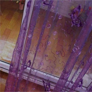Planet Gates Tulle 1 / W100CM X H160CM / Hook Romantic Shining Butterfly Embroidered Voile Curtains Panel Window Home Textile Bedroom Curtains Tulle Cortinas T&344 #20