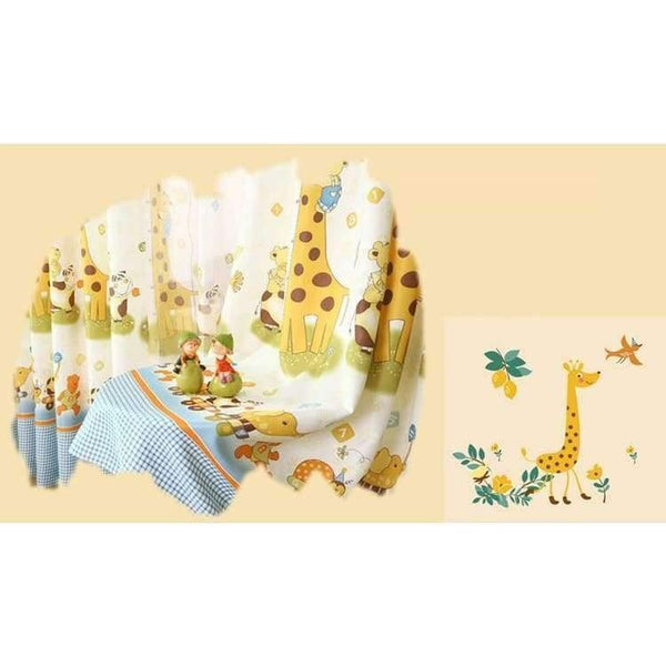 Planet Gates Tulle / W300cmXL270cm / China, Hook Giraffe Pattern Modern Shade Blinds Thick Window Blackout Curtains for Children Living Room Bedroom Kids Fabric Rideaux