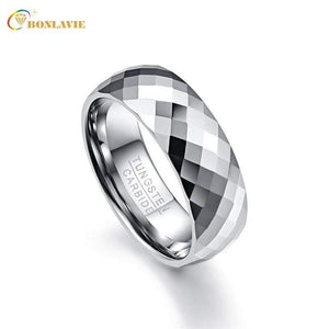 Planet Gates Tungsten Carbide Multi-faceted Men's Jewelry Promise Band Anillos para hombres 8mm Pierscienie