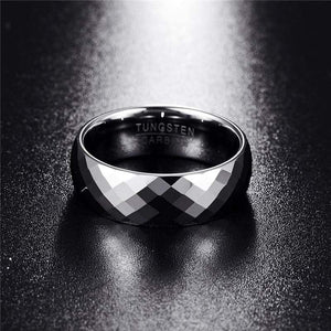 Planet Gates Tungsten Carbide Multi-faceted Men's Jewelry Promise Band Anillos para hombres 8mm Pierscienie