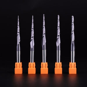 Planet Gates Tungsten Solid Carbide End Mill 4mm 6mm 8mm Ball Nose Tapered End Mills Router Bits CNC Taper Wood Metal Milling Cutter