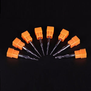Planet Gates Tungsten Solid Carbide End Mill 4mm 6mm 8mm Ball Nose Tapered End Mills Router Bits CNC Taper Wood Metal Milling Cutter