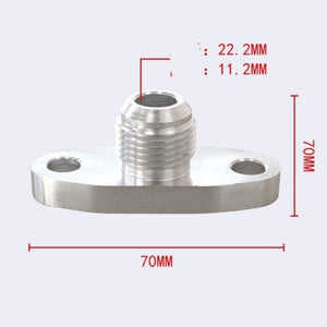 Planet Gates Turbine Oil Inlet Flange Gasket Adapter Kit 10an 10 An Joint T3 / T4 An4 Joint Threaded Center Hole T6061 Aluminum Billet