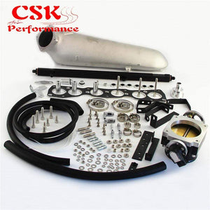 Planet Gates Turbo Intake Manifold & 90mm Throttle Body With TPS Sensor & Fuel Rail Fits For  93-98 TOYOTA SUPRA 2JZ-GTE 2JZGTE JZA80