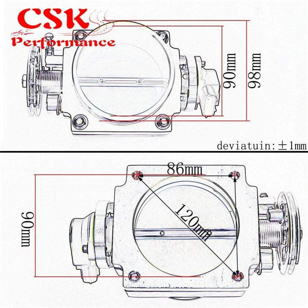 Planet Gates Turbo Intake Manifold & 90mm Throttle Body With TPS Sensor & Fuel Rail Fits For  93-98 TOYOTA SUPRA 2JZ-GTE 2JZGTE JZA80