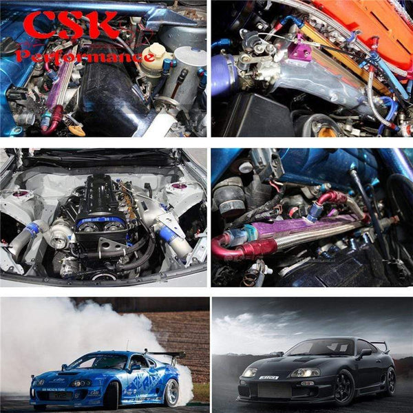 Planet Gates Turbo Intake Manifold & 90mm Throttle Body With TPS Sensor & Fuel Rail Fits For  93-98 TOYOTA SUPRA 2JZ-GTE 2JZGTE JZA80