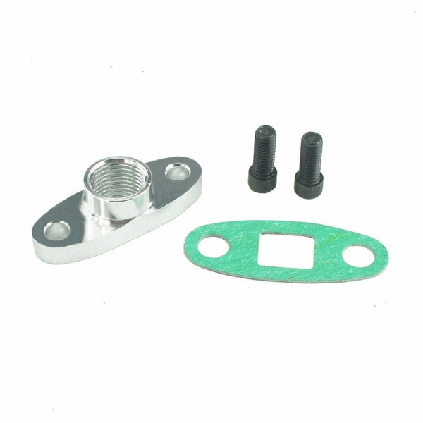 Planet Gates Turbo Oil DRAIN OUTLET Flange Gasket Adapter Kit  Female AN10 1/2 NPT Fitting T3 T4 GT32 GT37 GT40 Turbo  YC100757