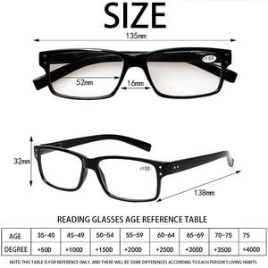 Planet Gates Turezing Classic Spring Hinge  Black Reading Glasses for Men and Women HD Eyeglasses Diopter +0.5+1.0+2.0+3.0+4.0+5.0+6.0