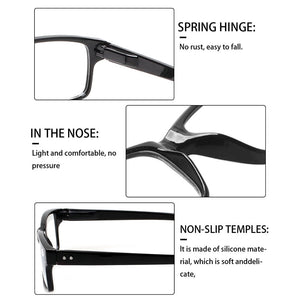 Planet Gates Turezing Classic Spring Hinge  Black Reading Glasses for Men and Women HD Eyeglasses Diopter +0.5+1.0+2.0+3.0+4.0+5.0+6.0