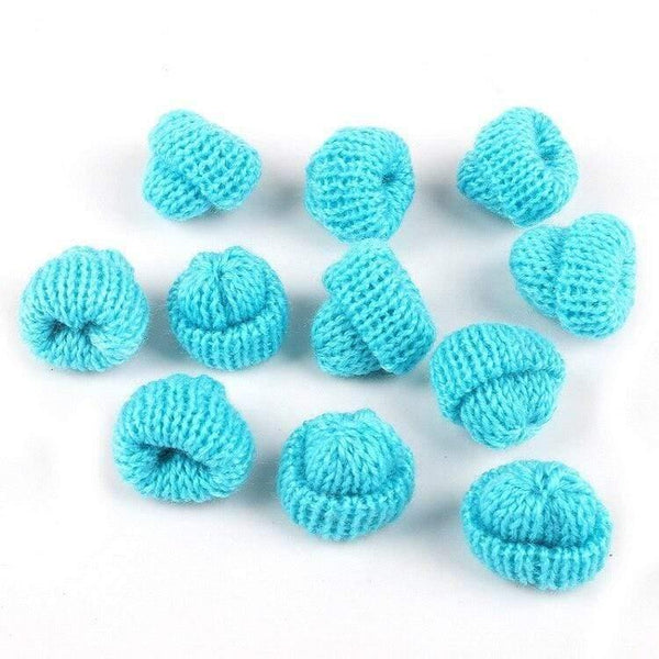 Planet Gates Turquoise 10pcs Sewing Mini Soft Hat For Garment Decoration Kid's Doll Hat Children Hair Accessories DIY Art Craft Material