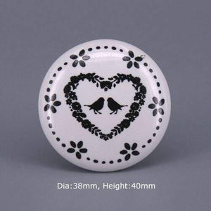 1x Classic White  Porcelain/Ceramic Drawer Pull Knob Cabinet Cupboard Door Handle Knob