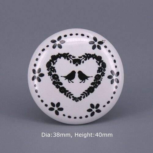 1x Classic White  Porcelain/Ceramic Drawer Pull Knob Cabinet Cupboard Door Handle Knob