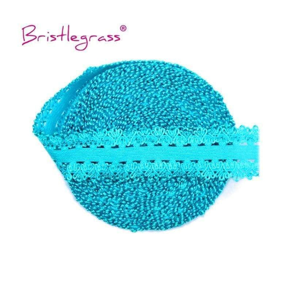 Planet Gates Turquoise 5 Yard 3/4" 20mm Picot Loop Crown Frilly Lace Trim Elastics Spandex Bands Hair Tie Headband Tutu Dress Sewing Craft