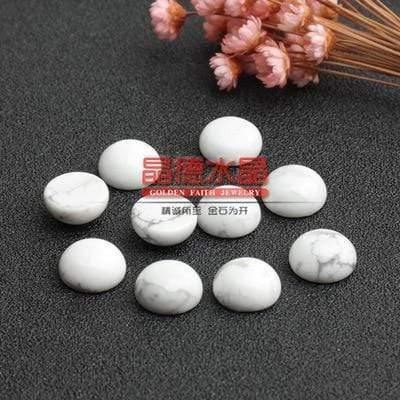 Planet Gates turquoise / 6mm 10pcs Natural Stone Cabochon Beads 6mm 8mm 10mm 12mm Flat Back Rose Quartzs Agates Tiger Eyes Beads for Jewelry Making Findings