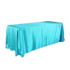 Planet Gates Turquoise / 90 x 132 inch 90 x 132 inch Rectangular Satin Tablecloth White/Black Tablecloths Table Cover for Wedding Party Restaurant Banquet Decorations
