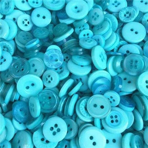 Planet Gates Turquoise Mix 1000pcs Assorted Mixed Resin Buttons Arts Crafts Card Making Scrapbooking Sewing 9mm-20mm Bright/Chritsmas/Pastel/Primary Mix