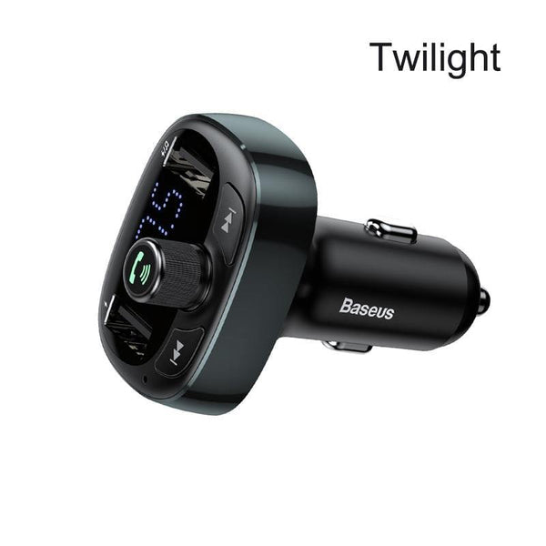Baseus Car Charger FM Transmitter Aux Modulator Bluetooth Handsfree Car Audio MP3 Player 3.4A Fast Dual USB Mobile Phone Charger
