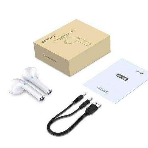 Planet Gates Twins White / China Bluetooth Earphone Stereo Headphones Sport Headset Bluetooth Wireless Ear buds Air Pods Mini Earphones Earpiece for iPhone