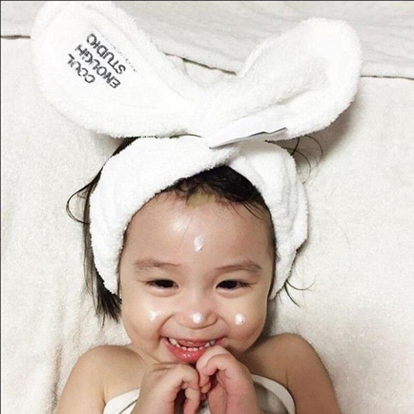 TwistTurban Headwear Velvet Rabbit Ears Headband Soft Towel Hair Band Wrap Headband For Bath Spa Make Up Women Girls Accessories