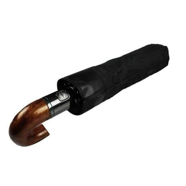 Planet Gates two Imitation wood Leather Curved Handle men Automatic business Umbrella Male Windproof Black Big auto Umbrellas parasol Rain paraguas