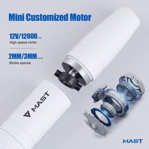 Planet Gates Two Stoke Length Mast Magi Makeup Rotary Tattoo Machine Pen LCD Power Supply Kit with Silicone Case Cartridge Needle Set