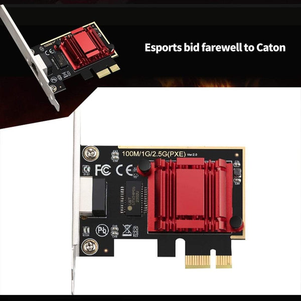 Planet Gates TXA092 PCIE Card 2.5Gbps Gigabit Network Card 10/100/1000Mbps RTL8125b RJ45 Ethernet Network Card PCI-E Network Adapter