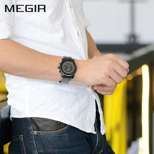 Planet Gates Type 1 Men Watch Stainless Steel Quartz Watches Men Top Brand Luxury Clock Men Relogio Masculino Erkek Kol Saati