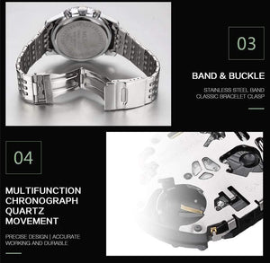 Planet Gates Type 1 Men Watch Stainless Steel Quartz Watches Men Top Brand Luxury Clock Men Relogio Masculino Erkek Kol Saati