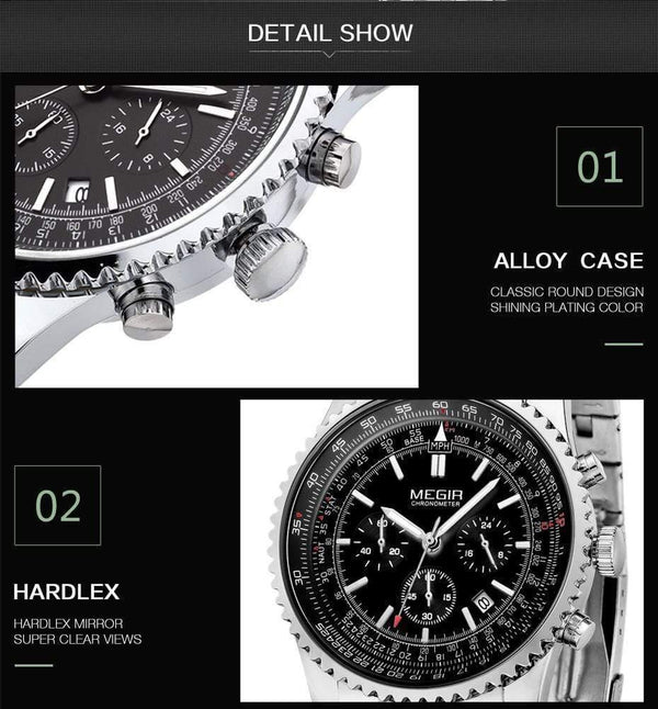 Planet Gates Type 1 Men Watch Stainless Steel Quartz Watches Men Top Brand Luxury Clock Men Relogio Masculino Erkek Kol Saati