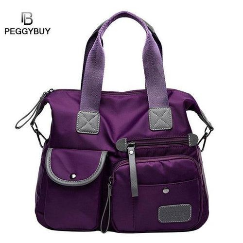 Planet Gates Type 1 Purple / (30cm<Max Length<50cm) Women Waterproof Handbag Nylon Tote Travel Messenger Crossbody Bags For Women Bolsa Feminina Top-Handle Shoulder Bag
