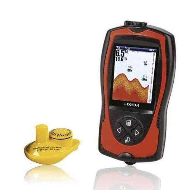 Planet Gates 2-in-1 Rechargeable Fish Finder 2.4inch LCD Wireless Sonar Transducer Depth Locator ICE Ocean Alarm Fishing Detector
