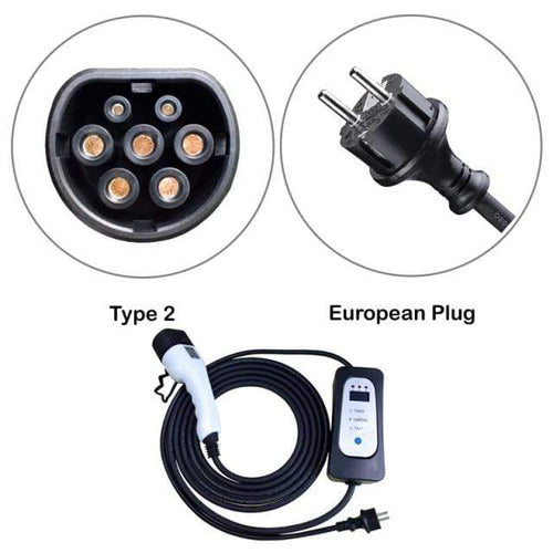 Planet Gates Type 2 / China Type 1 J1772 EV charger schuko plug EVSE Charging EV cable for nissan leaf electric vehicle 16A 13A 10A 8A