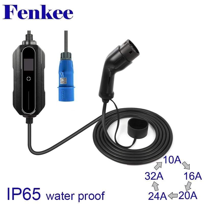 Planet Gates Type 2 EV Charger 32 Amp Portable Electric Vehicle Charger, CEE Plug 220V-240V Car Charging Cable, IEC 62196-2