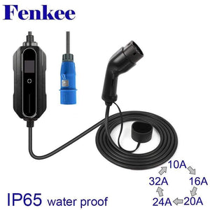Planet Gates Type 2 EV Charger 32 Amp Portable Electric Vehicle Charger, CEE Plug 220V-240V Car Charging Cable, IEC 62196-2