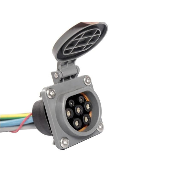 Planet Gates Type 2 EV Charger Female Socket for EV Charging Station EVSE 32A 16A 3 Phase IEC 62196-2 with Cover