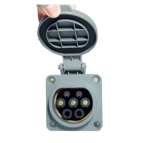 Planet Gates Type 2 EV Charger Female Socket for EV Charging Station EVSE 32A 16A 3 Phase IEC 62196-2 with Cover