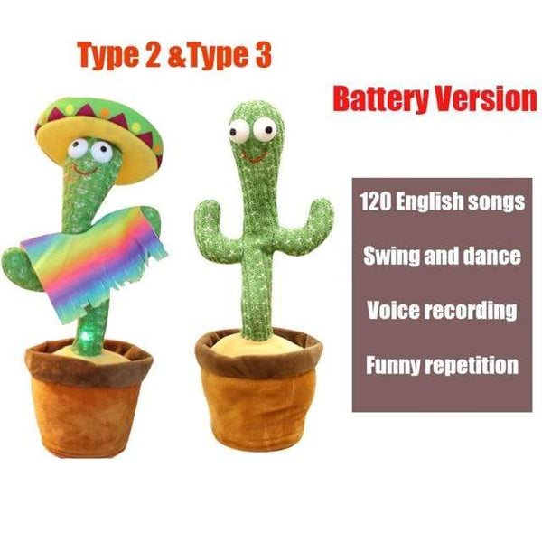 Planet Gates Type 2 Type 3 2PCS 120 Songs USB Dancing cactus Dancer Speaker Repeat Say Talk talking Baby Stuffed Plush plushie Toy children's toys for girl