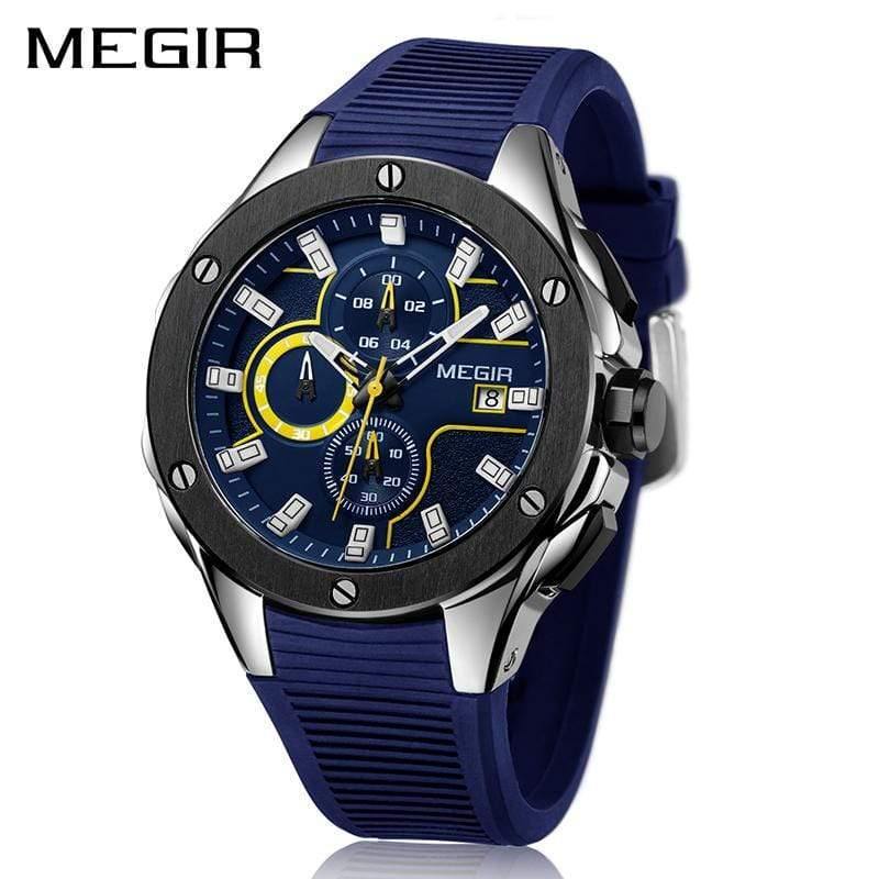 Planet Gates Type 3 Men Sport Watch Chronograph Silicone Strap Quartz Army Military Watches Clock Men Top Brand Luxury Male Relogio Masculino