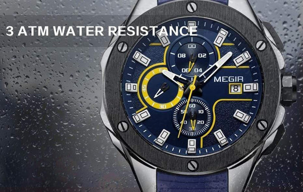 Planet Gates Type 3 Men Sport Watch Chronograph Silicone Strap Quartz Army Military Watches Clock Men Top Brand Luxury Male Relogio Masculino