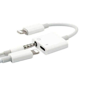 Planet Gates Type A 2 in 1 Audio Charger Adapter Cable for iPhone 7 8 Plus 3.5mm Earphone Jack AUX + Charging Connector Mini Converter Connector