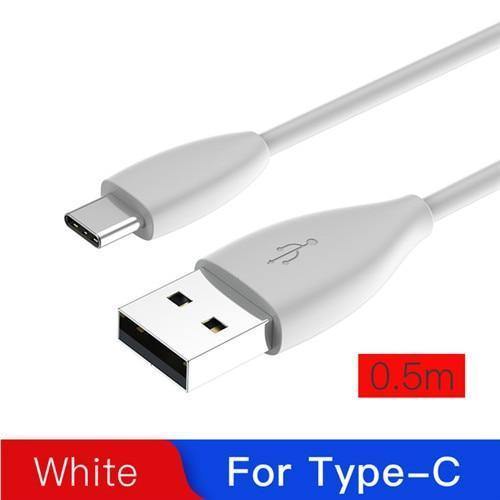 Planet Gates Type-C 0.5m White Baseus Micro USB Type C Cable for Samsung Xiaomi Redmi Phone Data Cable Fast Charging Charger Cable 2A USB Charger Cable