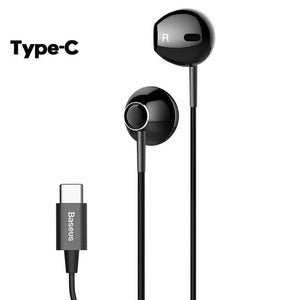 Baseus 6D Stereo In-ear Earphone Headphones Wired Control Bass Sound Earbuds for Xiaomi 3.5mm Type c Earphones
