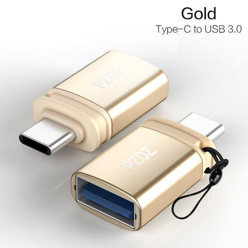 Planet Gates Type C Gold OTG Type C to usb c 3.0 to Micro for iphone Macbook Google xiaomi phone Tablet Charge Data cable Type-c usb otg adapter