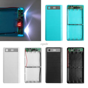Planet Gates Type C Input 2 USB 8x 18650 Battery DIY Holder LED Display Power Bank Case Box  1M Z07 Drop ship